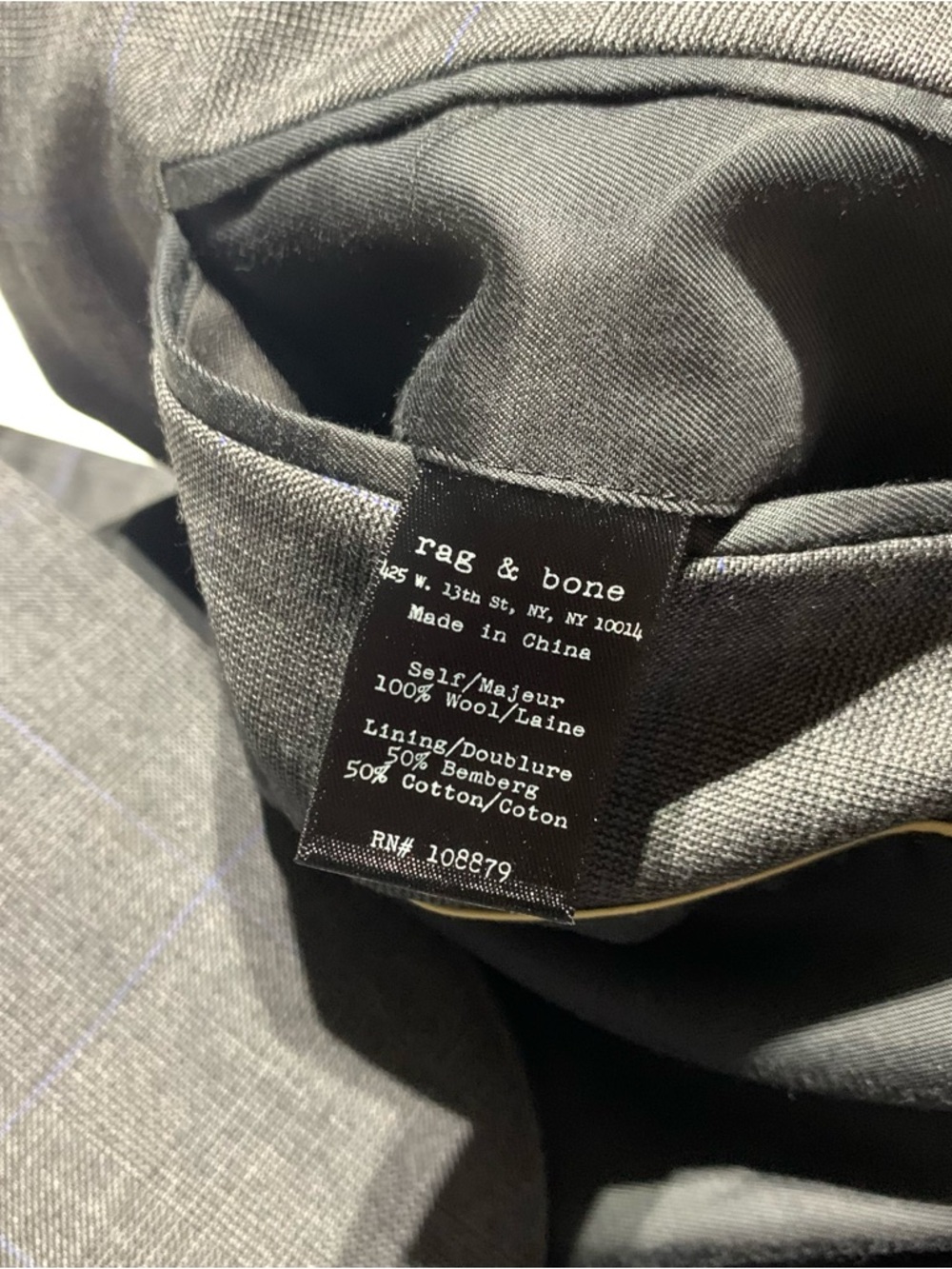 Rag & Bone Blazer Suit 100% Wool Gray Mens Size US 40 Pant Size 30x32 - Picture 6 of 14